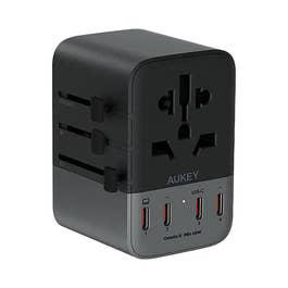 Aukey PA-TA08A BLACK 1 Pc Universal Travel Adapter, Black