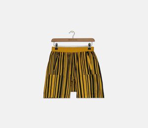 Boys Front Pocket Stripe Shorts  Yellow/Black