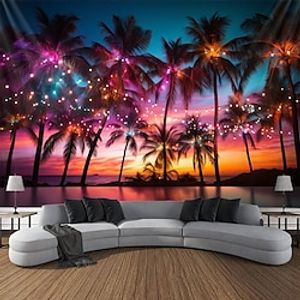 Beach Lighting Hanging Tapestry Wall Art Large Tapestry Mural Decor Photograph Backdrop Blanket Curtain Home Bedroom Living Room Decoration miniinthebox