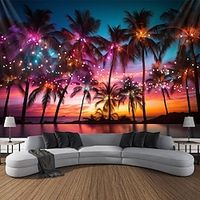 Beach Lighting Hanging Tapestry Wall Art Large Tapestry Mural Decor Photograph Backdrop Blanket Curtain Home Bedroom Living Room Decoration miniinthebox - thumbnail