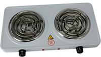 Olsenmark Double Burner Electric Hot Plate 1000Watt, White - OMHP2244