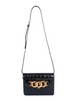 Black Leather Shoulder Bag - thumbnail