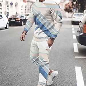 Men's Tracksuit Hoodies Set Graphic Patterned Gradient 2 Piece Print Sports  Outdoor Casual Sports 3D Print Sportswear Basic Essential Hoodies Sweatshirts  White Wine Royal Blue Lightinthebox