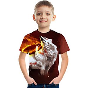 Kids Boys' T shirt Tee Short Sleeve Graphic Rainbow Children Tops Active 3-12 Years Lightinthebox