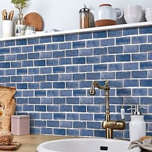 10pcs Realistic Stone Pattern Slate Wall Sticker Peel and Stick Wallpaper Self Adhesive for Cabinets Tables Chairs and Kitchen Bathroom Waterproof Easy to Use and Oil Resistant Crystal Membrane Wallpape Lightinthebox