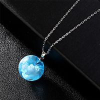 Choker Necklace Necklace Women's Fancy Resin Clouds Artistic Simple Fashion Modern Trendy Cute Cool Wedding Blue 47 cm Necklace Jewelry 1pc for Wedding Gift Daily Engagement Prom Round Lightinthebox - thumbnail