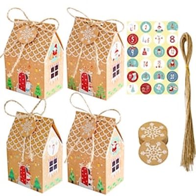 24pcs Gift Bags for Christmas, Xmas Advent Calendar Gift Bags, 24 Day Countdown Calendar Hanging Bags, 2023 Christmas Kraft Paper DIY Bag with Rope Label miniinthebox 24pcs Gift Bags for Christmas, Xmas Advent Calendar Gift Bags, 24 Day Countdown Calendar Hanging Bags, 2023 Christmas Kraft Paper DIY Bag with Rope Label miniinthebox