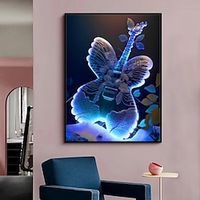 1pc Still Life DIY Diamond Painting Luminous Musical Instrument Diamond Painting Handcraft Home Gift Without Frame 30x40cm12''x16'' Lightinthebox - thumbnail