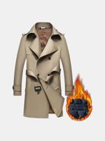 Thicken Cotton Lining Trench Coat - thumbnail