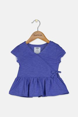 Toddlers Girls Pullover Top Indigo Toddlers Girls Pullover Top Indigo