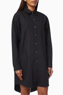 Ikonik Rhinestone Tunic Shirt in Cotton Poplin Ikonik Rhinestone Tunic Shirt in Cotton Poplin