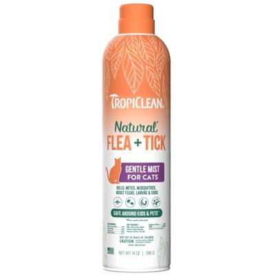 Tropi Clean Flea + Tick Cat + Home Easy Mist Spray For Cats- 14oz