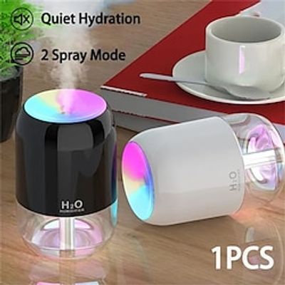 1PCS USB Humidifier with LED Light Aroma Diffuser Air Purifier Mist Maker Air Freshener for Bedroom Home Car Office Lightinthebox