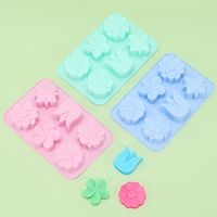 Silicone Fancy Soap Molds 6 Cavity Handmade Flowers Shaped Pans for Cake Chocolate Cupcake Mold Fondant Shape Decorating Ice Cube Brownie Pudding Making Trays-6 Styles Flowers Lightinthebox - thumbnail