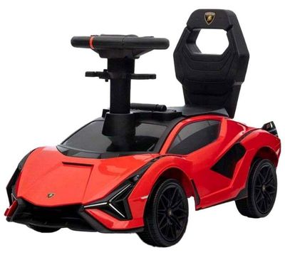 Megastar Licensed Lamborghini Sian fkp 37 Kids Ride On Push Car, Ride Racer, Foot-to-Floor Sliding Car With Music, Headlights, Under Seat Storage, For 18-48 Months, Red - Loby 996 red (UAE Delivery Only)