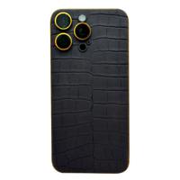 Merlin Craft Customized iPhone 16 Pro Max 1TB, Black Leather Alligator Gold