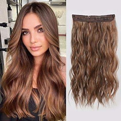 Loose Curl Bouncy Curl Synthetic Hair 22 inch Hair Extension Clip In  On Fishing Line Hair 1 Pack Smooth Fluffy All Lightinthebox