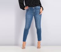 Womens Kitten Straight Fit Jeans  Washed Blue - thumbnail