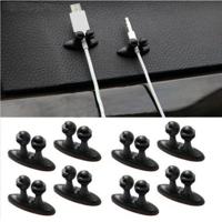 Nisi 8Pcs Adhesive Car Cable Holder Clips Cable Winder Fixer Organizer Desk Wall Cable Wire Cord Management