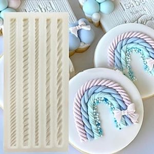 Braided Rope Silicone Mold, Kitchen DIY Dessert Chocolate Mold, Fondant Cake Baking Tool, Long Strip Lace Decoration Mold Lightinthebox