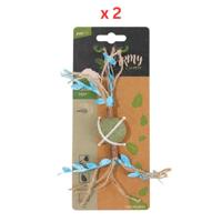 M-Pets Charmy Branch Blue Catnip Cat Toy Pack Of 2