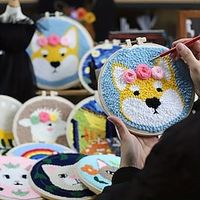 1set DIY Knitting Embroidery Kit Cute Animal Pattern DIY BasicStarter Embroidery Practice Set With Embroidery Hoop ColorThreads Needles Instructions Creative Basic Embroidery Set ForAdults Begi Lightinthebox - thumbnail