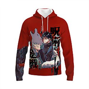 Inspired by Jujutsu Kaisen Fushiguro Megumi Hoodie Anime 100% Polyester Pattern Harajuku Graphic Kawaii Hoodie For Unisex / Couple's miniinthebox