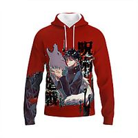 Inspired by Jujutsu Kaisen Fushiguro Megumi Hoodie Anime 100% Polyester Pattern Harajuku Graphic Kawaii Hoodie For Unisex / Couple's miniinthebox - thumbnail