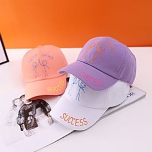 1pcs Kids  Toddler Unisex Active Birthday  Casual  Daily Wear Cartoon  Letter Stylish Cotton Hats  Caps White  Black  Purple S Lightinthebox