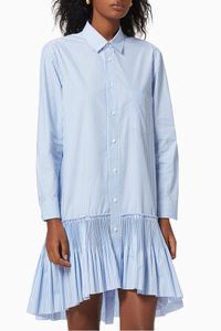 Stripe Shirt Dress in Cotton