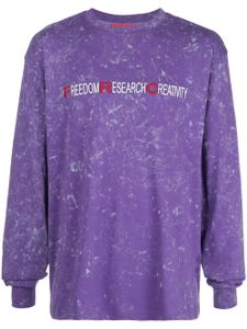 032c Freed0m acid wash sweatshirt - PURPLE