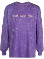 032c Freed0m acid wash sweatshirt - PURPLE - thumbnail