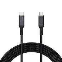 100W Braided USB C-C Cbl LCD Dsp 1.8m-Blk (CB-MCC102 BLACK)