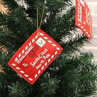 10PCS Christmas Envelope Christmas Tree Pendant Non-woven Envelope Creative Card Decoration Wedding Christmas Decorations Red Envelope Lightinthebox - thumbnail