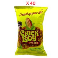 Chick Boy Pop-Nik Sweet Corn - 100 Gm Pack Of 40 (UAE Delivery Only)