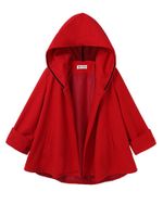 Casual Pocket Hooded Cloak Coats