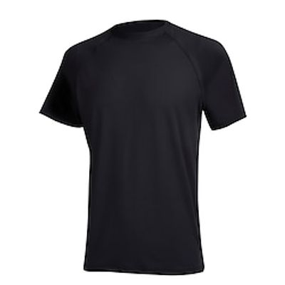 Men's Rash Guard UV Sun Protection UPF50 Breathable Short Sleeve Sun Shirt Swim Shirt Swimming Surfing Beach Water Sports Solid Colored Summer / Stretchy / Quick Dry / Ultraviolet Resistant miniinthebox