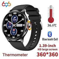696 QS80 Smart Watch 1.39 inch Smartwatch Fitness Running Watch Bluetooth Temperature Monitoring Pedometer Call Reminder Compatible with Android iOS Women Men Hands-Free Calls Message Reminder Camera miniinthebox - thumbnail