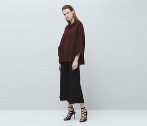 Womens Dolman-Sleeve Sweater  Brown