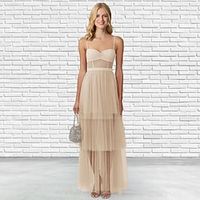 Ball Gown Prom Dresses Puffy Dress Party Wear Floor Length Sleeveless Sweetheart Tulle Backless Ladder Back with Pure Color 2023 Lightinthebox - thumbnail