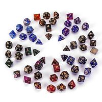 Starry Sky Two Color Multi Faced Dice Set Seven Pieces One Number Game miniinthebox - thumbnail