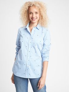 Button-Front Print Shirt