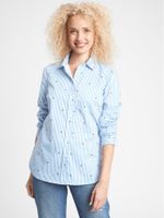 Button-Front Print Shirt - thumbnail