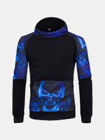 Mens Fashion Human Skeleton 3D Printing Hoodie