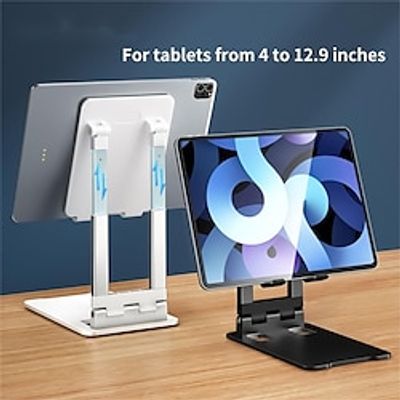 Tablet Stand Portable Foldable Adjustable Phone Holder for Desk Compatible with iPad iPad Pro Tablet Phone Accessory miniinthebox Tablet Stand Portable Foldable Adjustable Phone Holder for Desk Compatible with iPad iPad Pro Tablet Phone Accessory miniinthebox