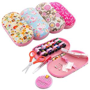 Portable Mini Travel Sewing Kits Box Needle Threads Buttons Scissor Thimble Home Tools