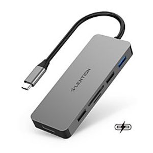 LENTION High Speed with Card Reader(s) Support Power Delivery Function C17 USB 3.0 USB C to USB 2.0 USB 3.0 SD Card TF Card HDMI PD 2.0 USB Hub 7 Ports For Windows, PC, Laptop Lightinthebox