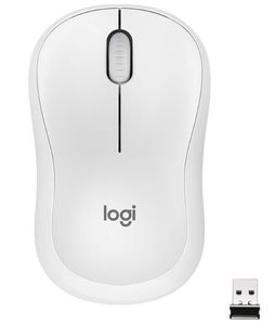 Logitech M221 Wireless Mouse, Silent Buttons, 2.4 GHz with USB Mini Receiver Offwhite