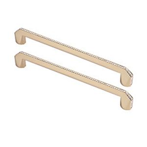All Metal Cabinet Handles and Pulls with Crystal DrawerFurniture Knobs with Screws Contemporary Euro Style 2 Pack 192mm Hole Distance Titanium Gold or Polished Chrome 2pcs Lightinthebox