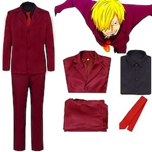 Inspired by One Piece Sanji Anime Cosplay Costumes Japanese Halloween Cosplay Suits Long Sleeve Coat Shirt Pants For Men's Lightinthebox